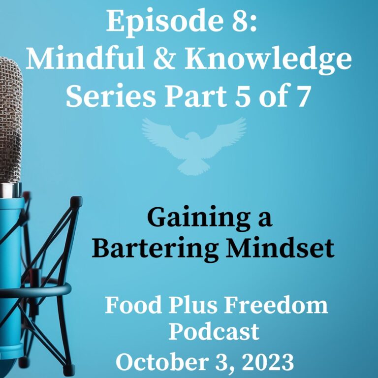 Episode 8: Bartering Mindset equals freedom