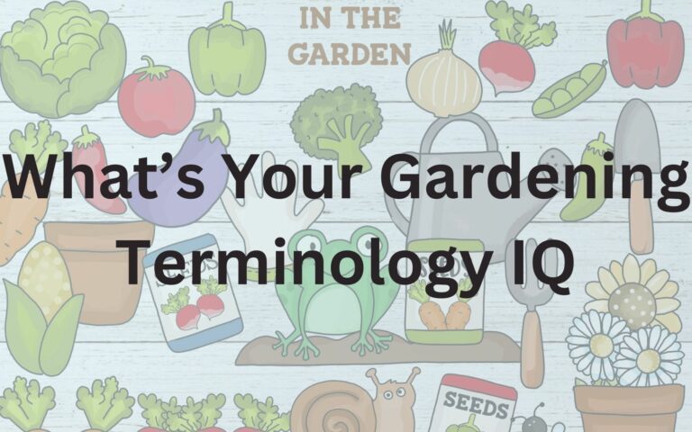 What's your gardening terminology IQ